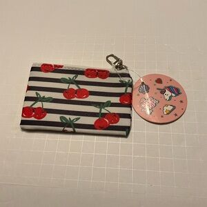 Cherry Print Kids Pouch Set - Pink and Red